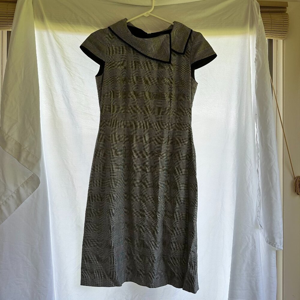 Tahari ASL black and white dress